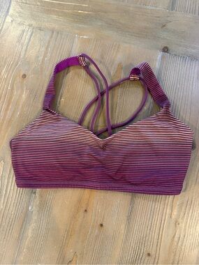 lululemon athletica Purple Pink Ombre Strappy Sports Bra